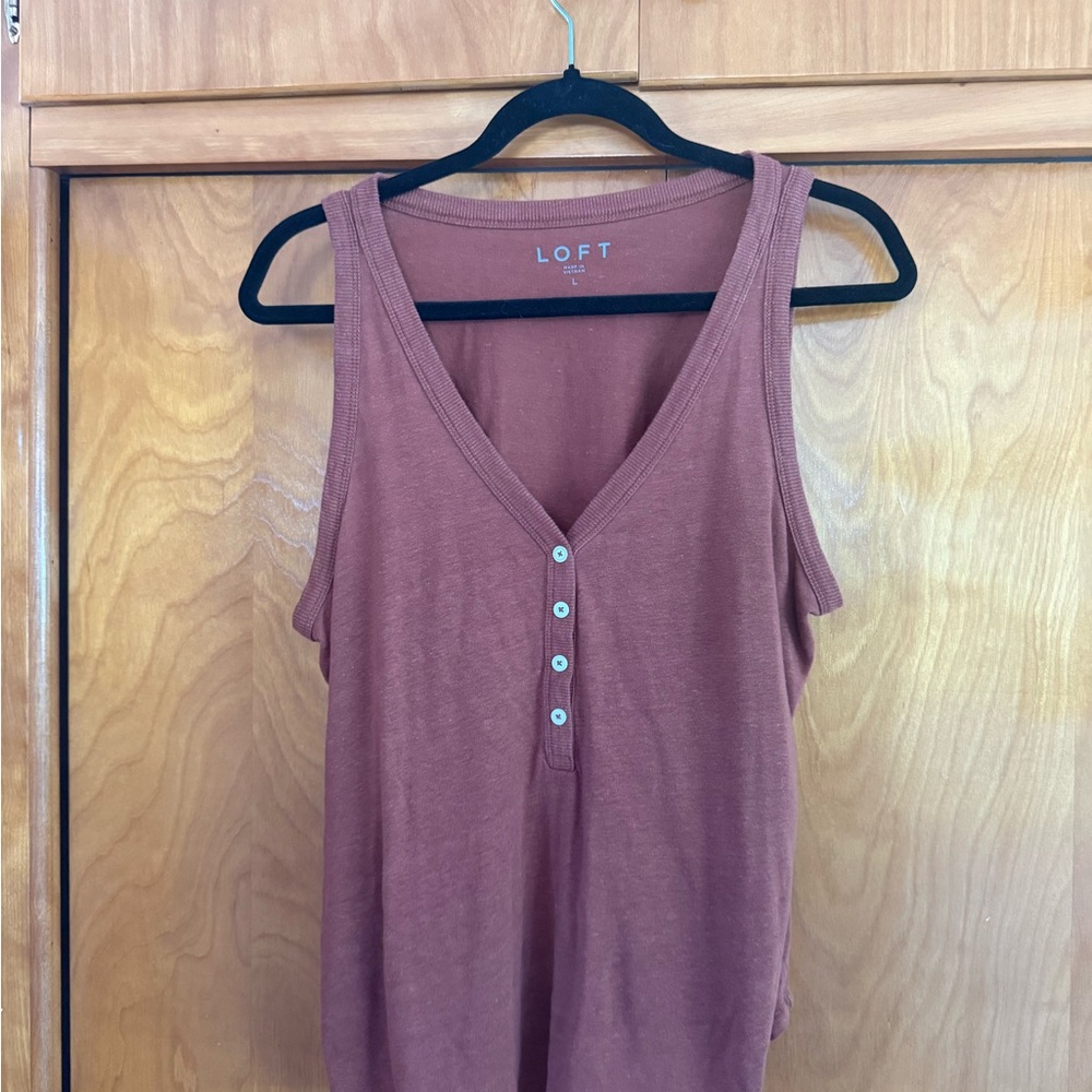 LOFT Women's Tank Top - Warm Brown
